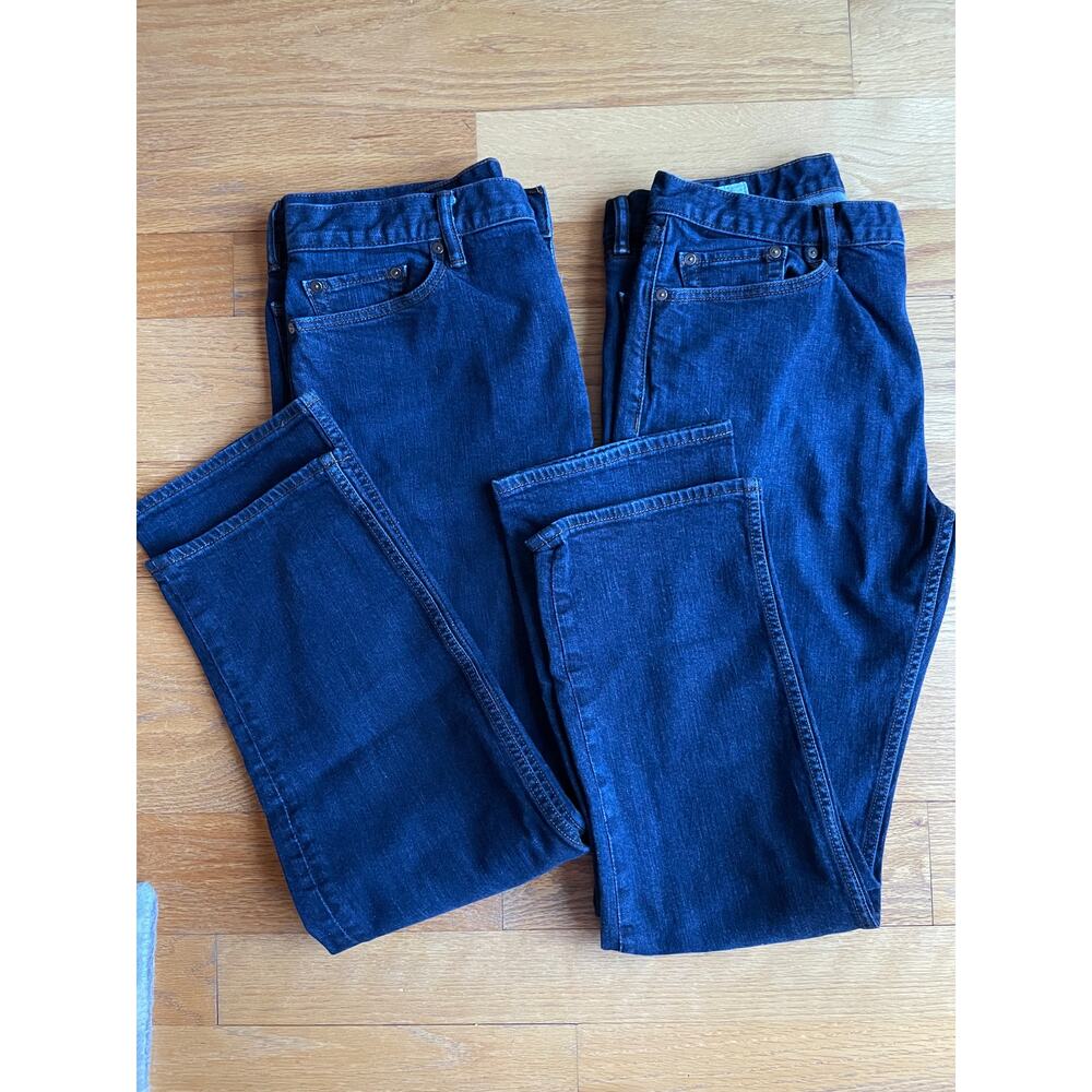 Men's Set of 2 Banana Republic Dark Wash Jeans 34x32 Straight fit